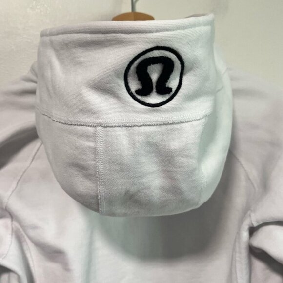 Lululemon White Full Zip Scuba Hoodie - Size 10 - Picture 6 of 15